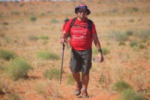 Scott Younes trekking the Simpson Desert for Youngcare